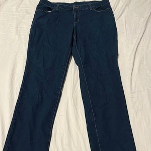 Dark Wash Straight Leg Jeans Size 20